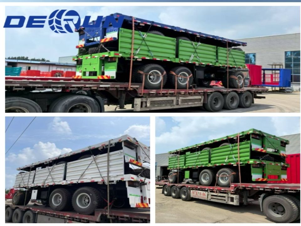 DERUN 6ユニットフェンス貨物フルトレーラーは正式に港に出荷されました